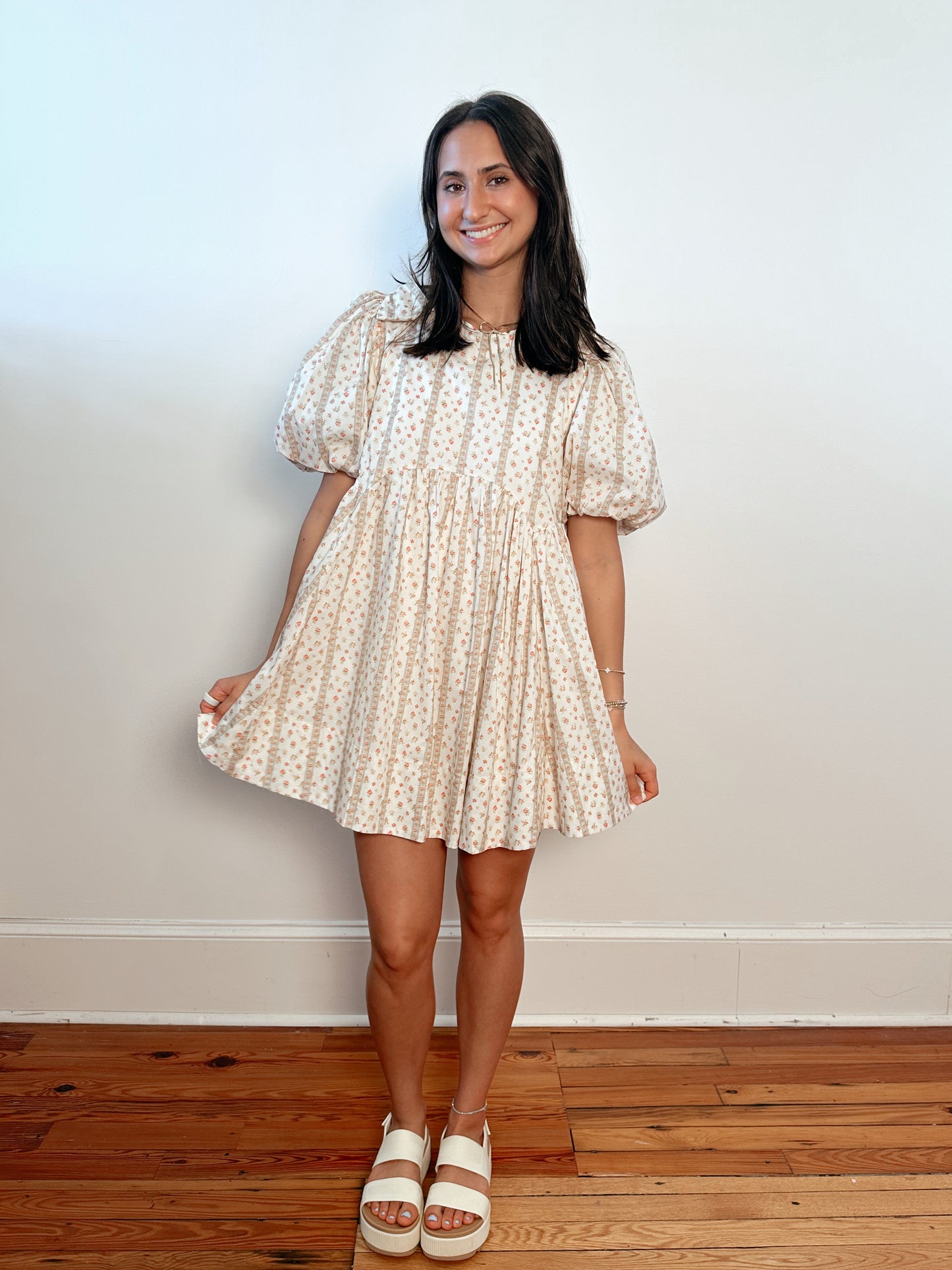 Mable Puff Sleeve Floral Mini Dress