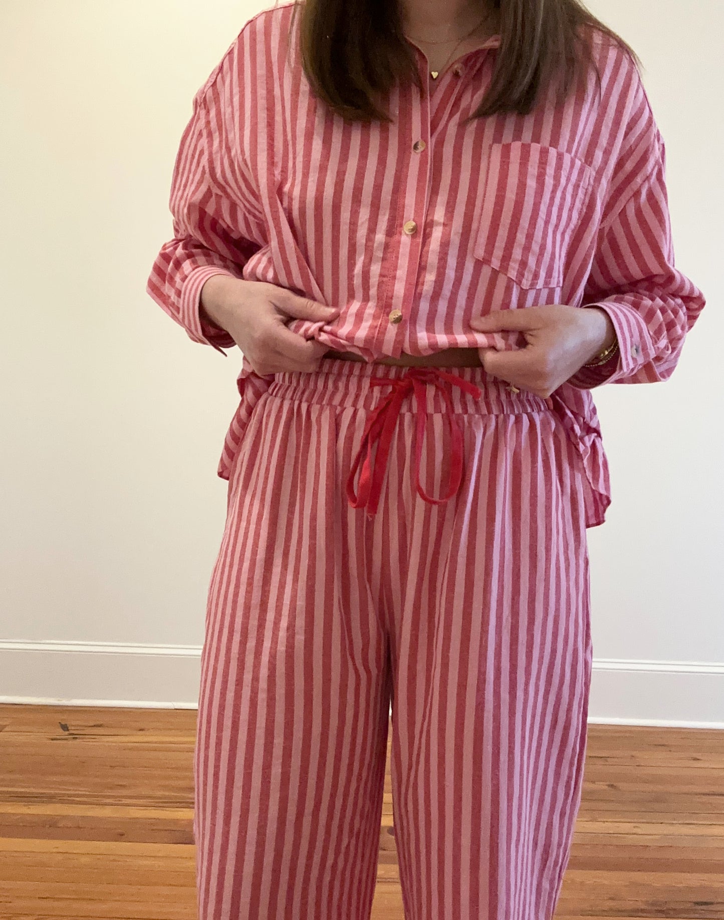 Bea Ruffle Striped Wide Leg Set