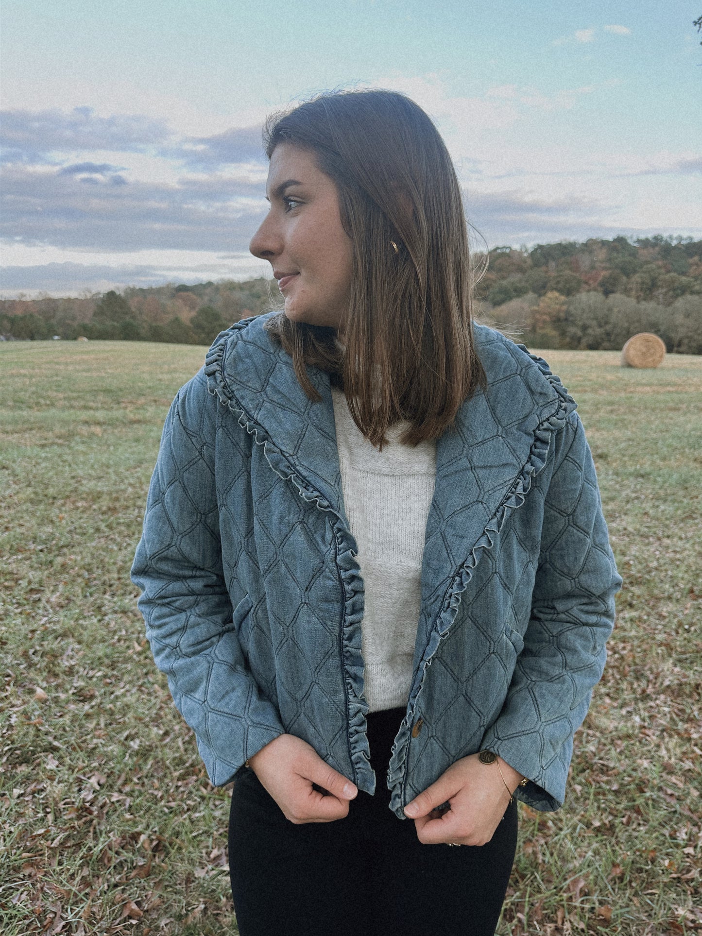 Jane Quilted Denim Jacket