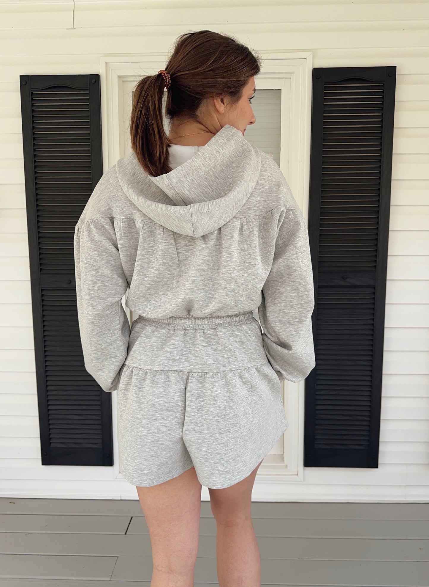 Sunday Zip Front Hooded Romper