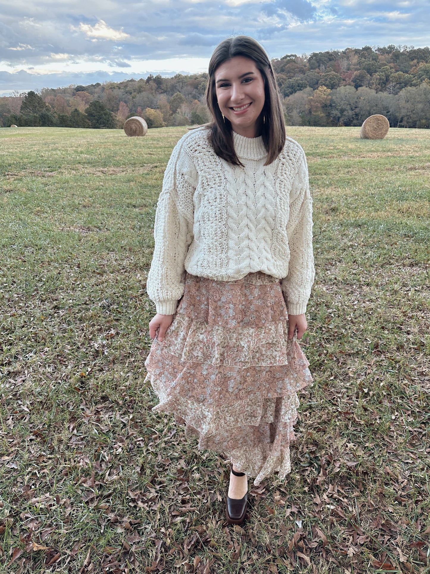 Cream Cable Knit Sweater