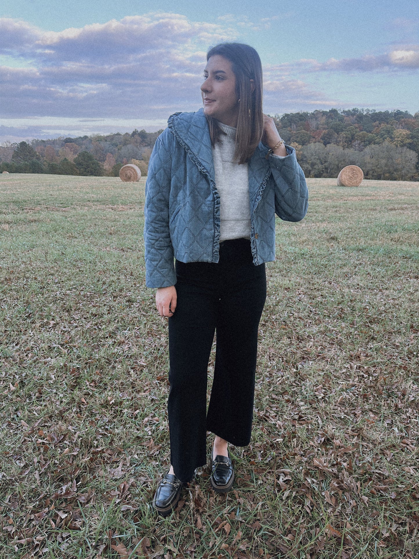 Jane Quilted Denim Jacket