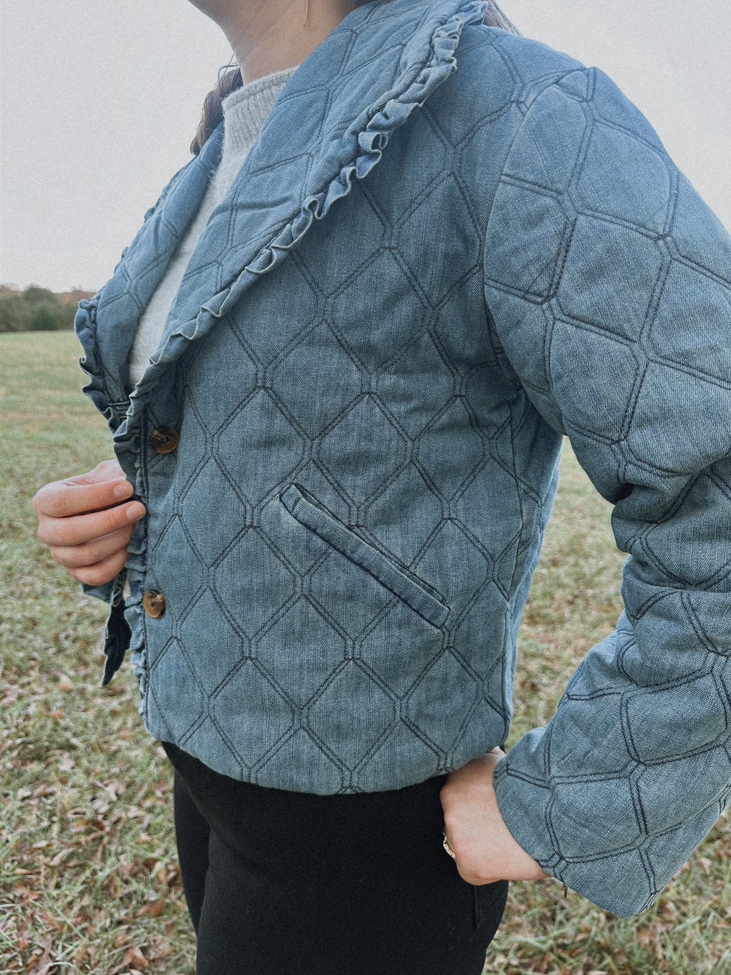 Jane Quilted Denim Jacket