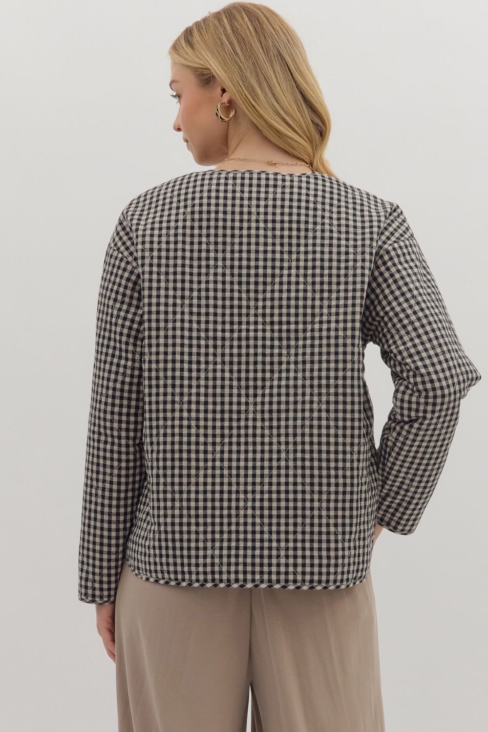 Gail Gingham Quilted Jacket