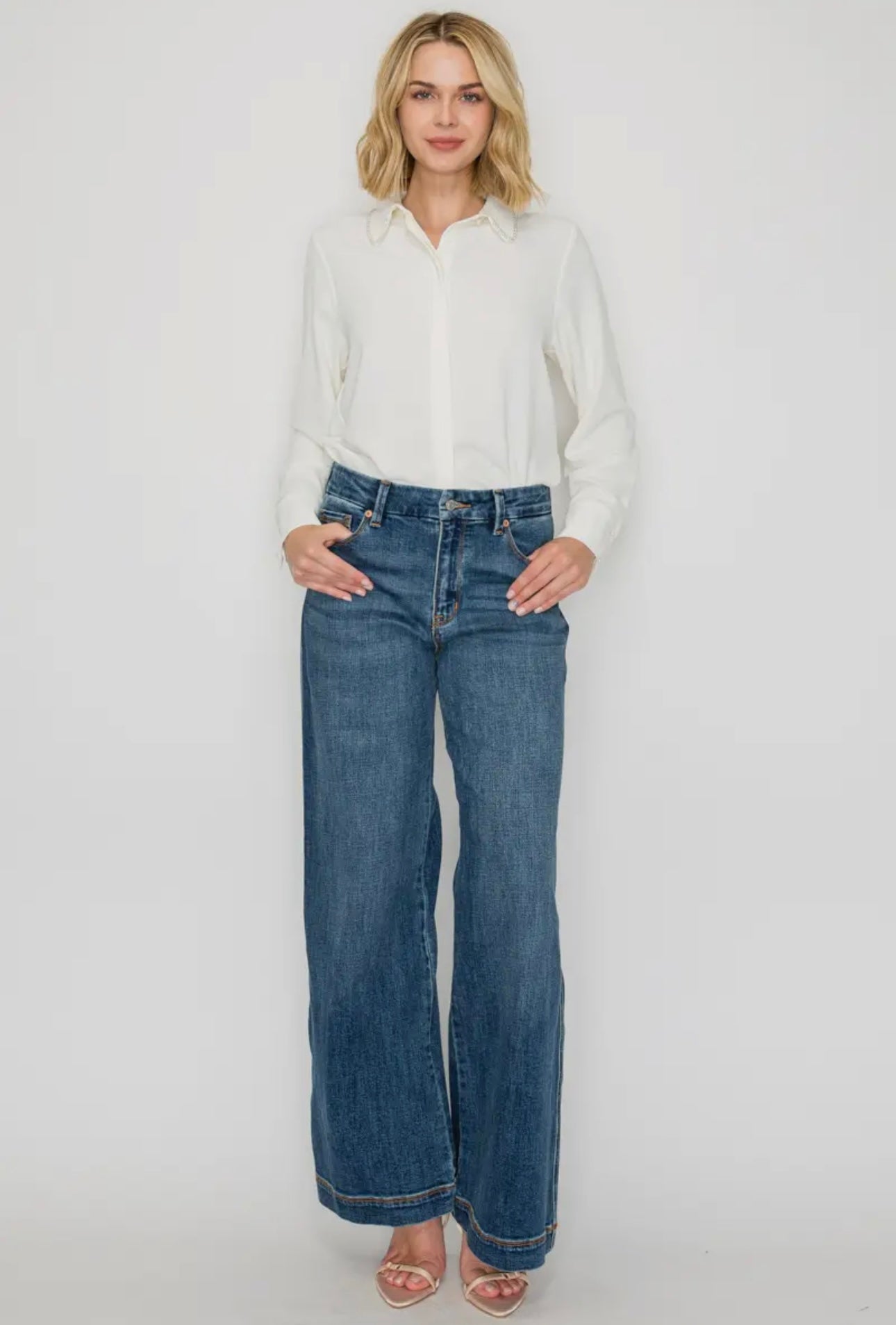 Kit Artemis Vintage Relaxed High Rise Palazzo Jeans