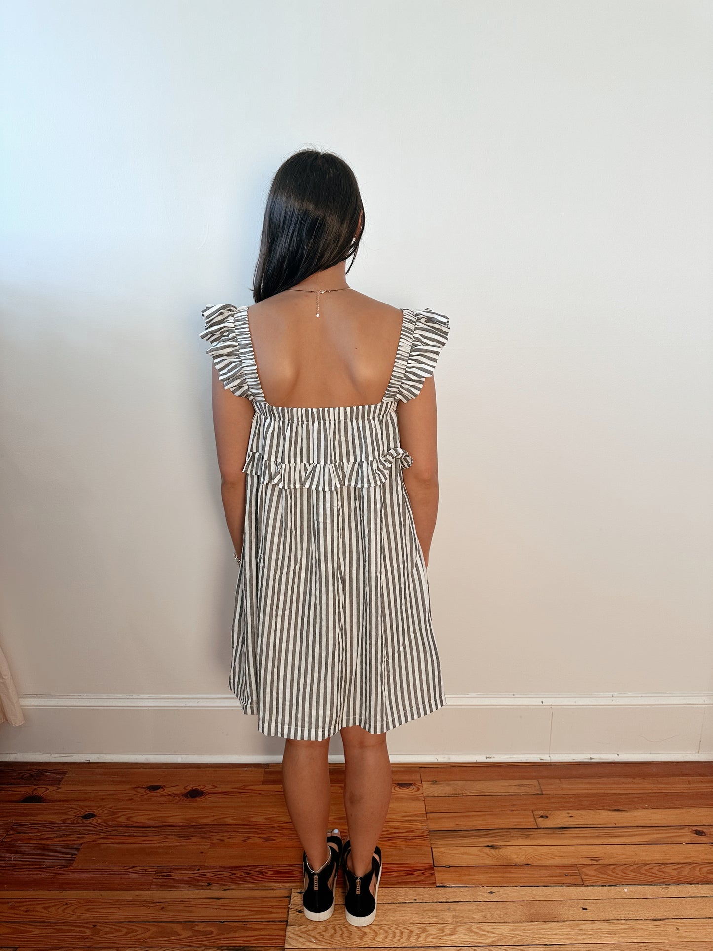 Sammie Striped Ruffle Sleeve Mini
