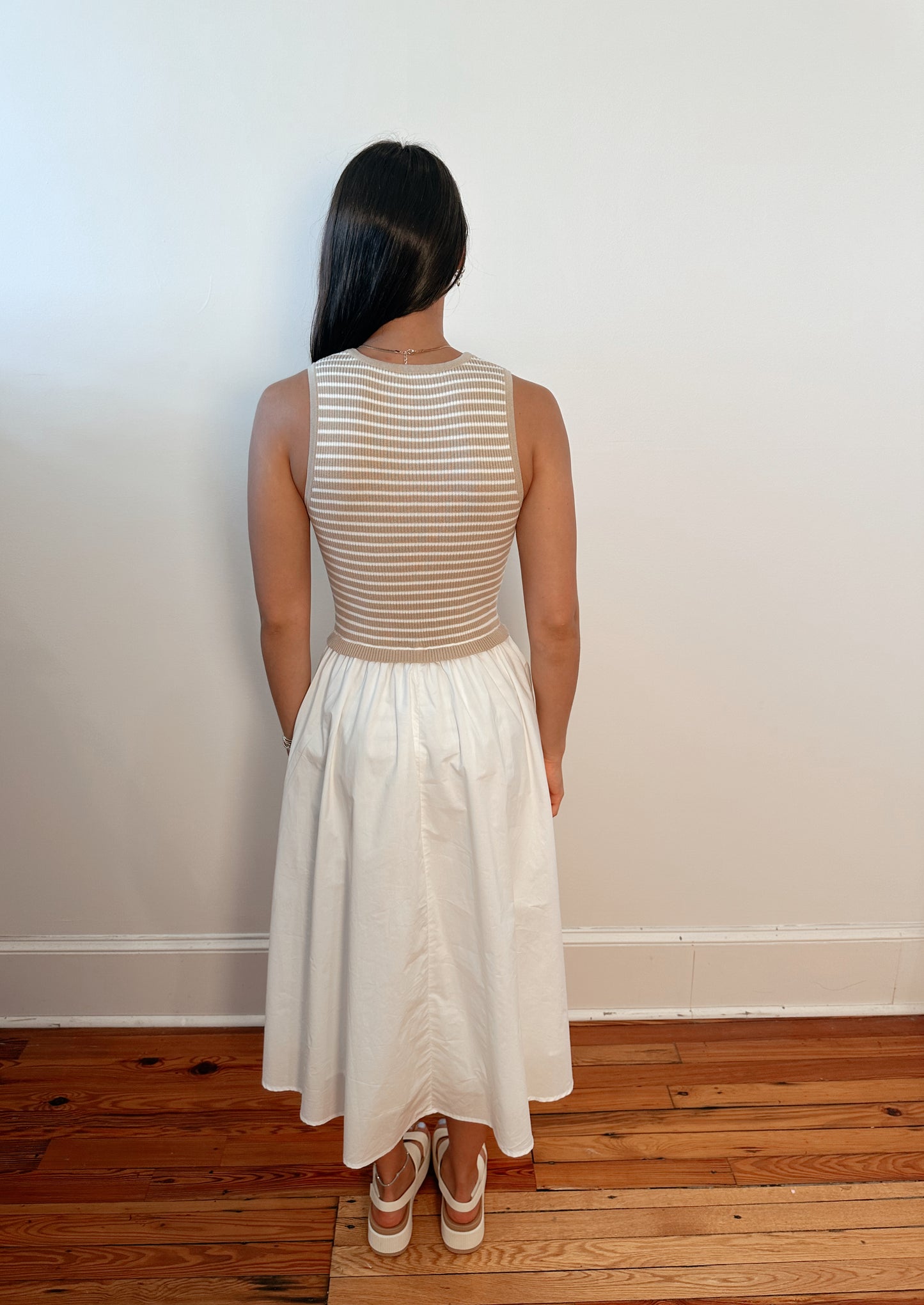 Hazel Striped Midi Dress