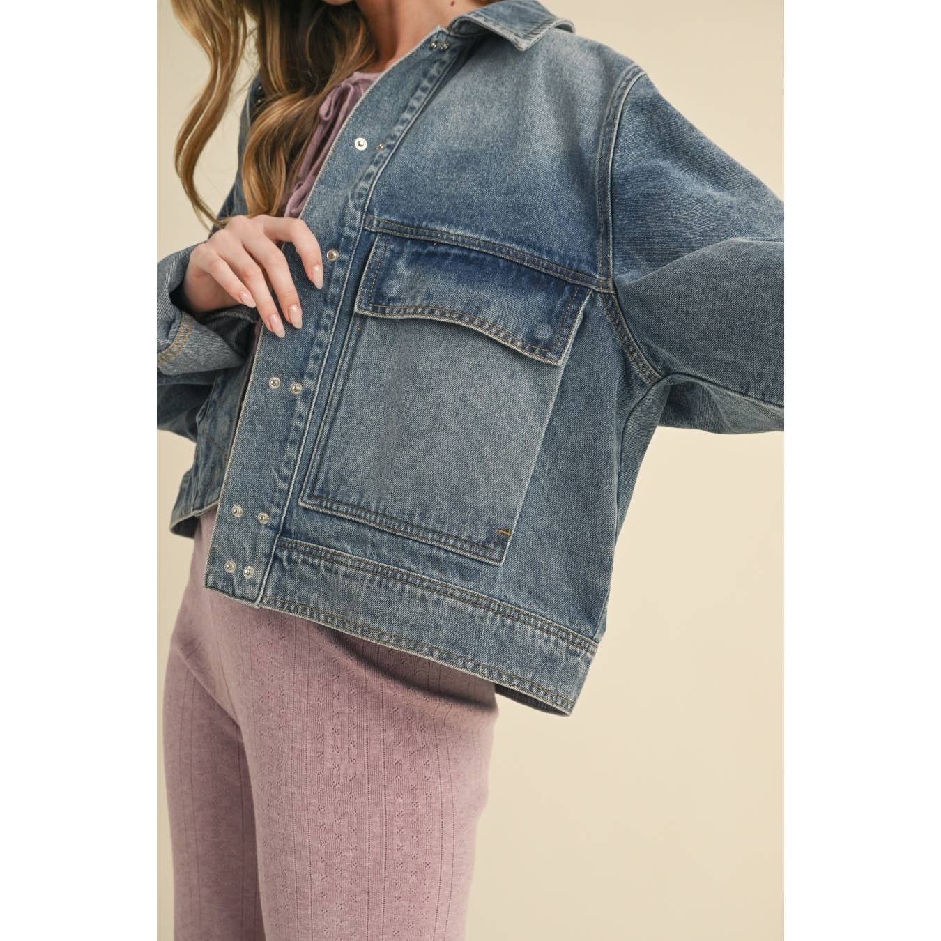 Aster Relaxed Long Sleeved Denim Jacket