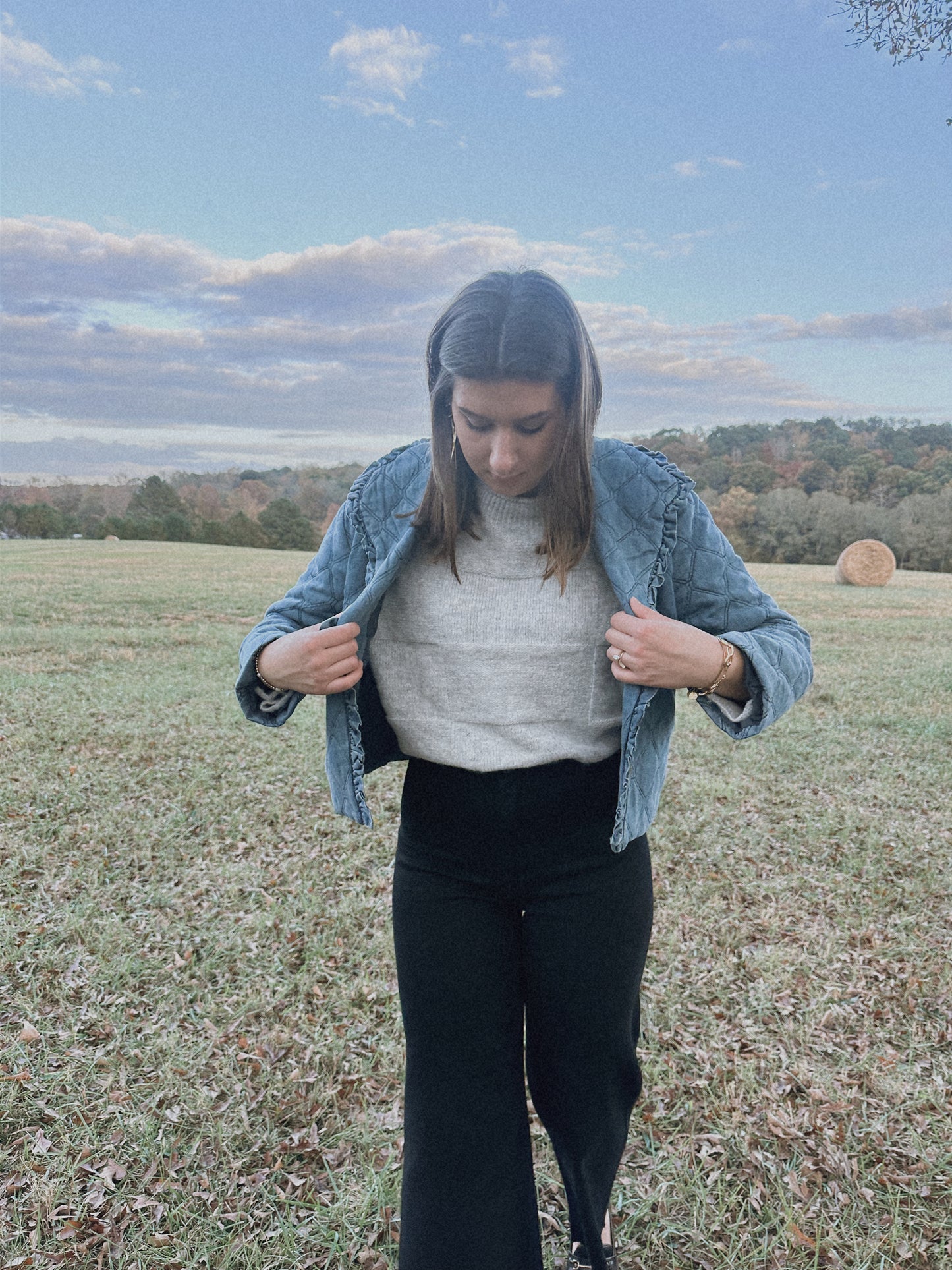 Jane Quilted Denim Jacket