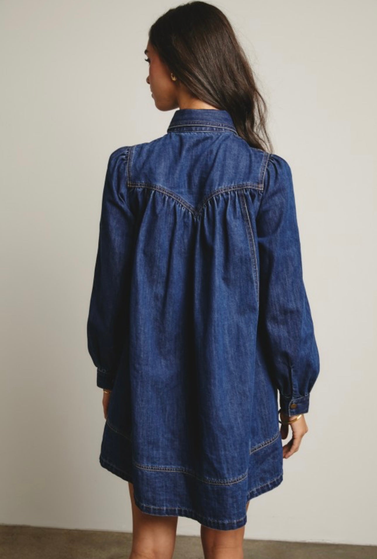 Emery Denim Long Sleeve Mini Dress