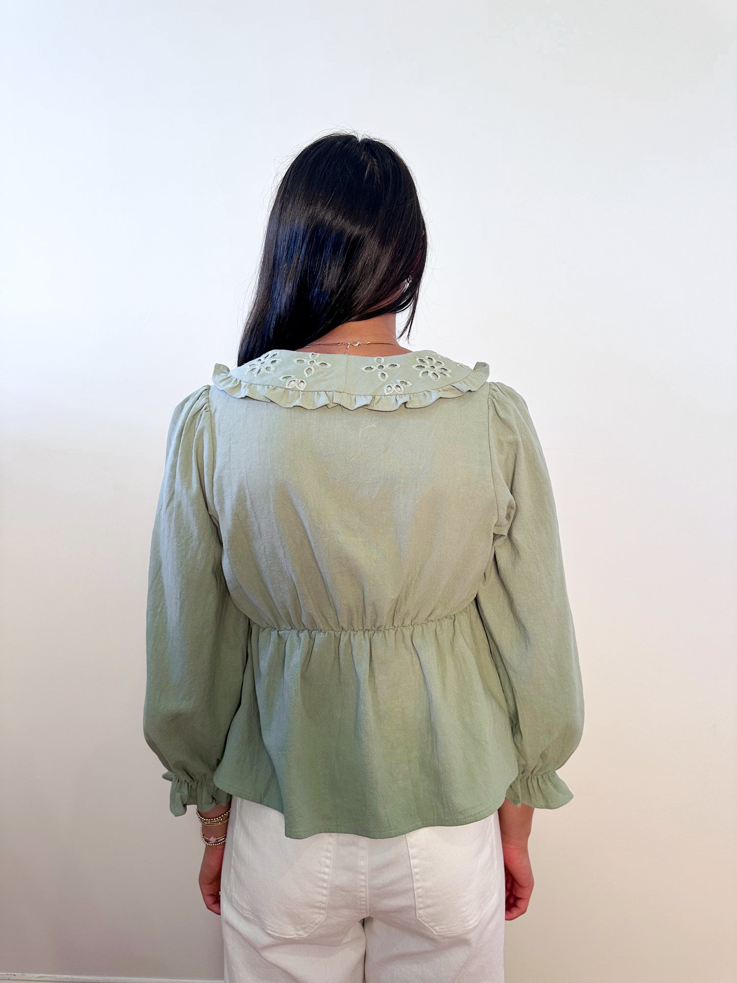 Lilly Eyelet Long Sleeve Blouse