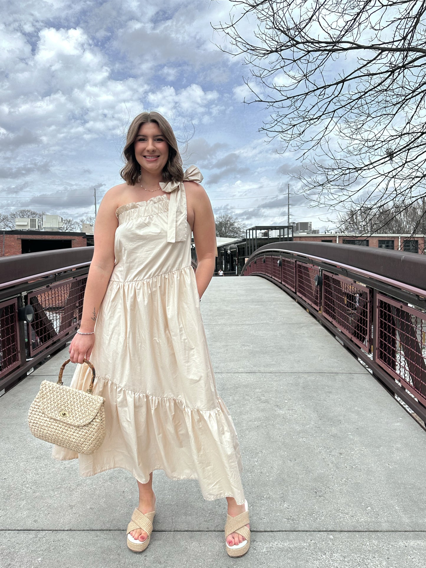 Olivia One Shoulder Tiered Maxi Dress