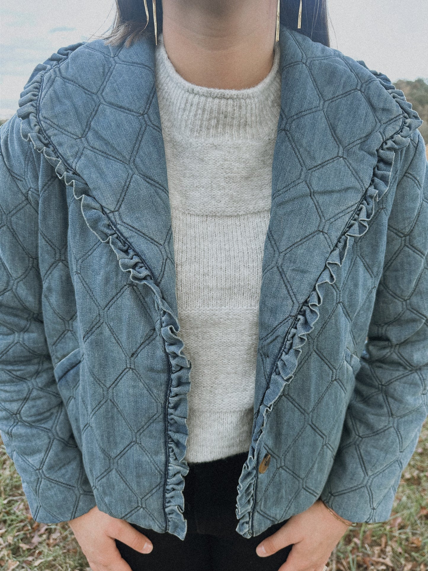 Jane Quilted Denim Jacket