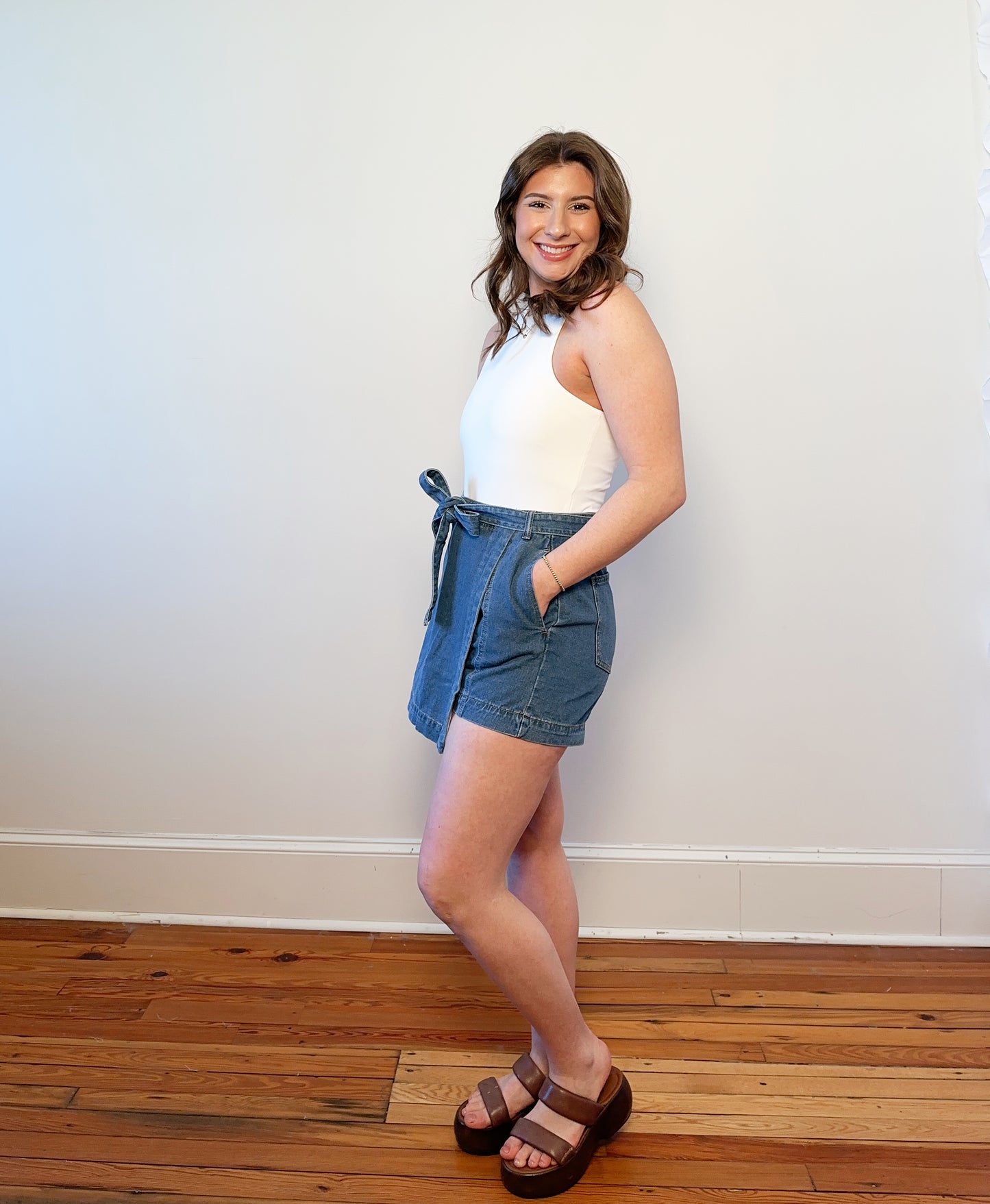 Demi Denim Skort