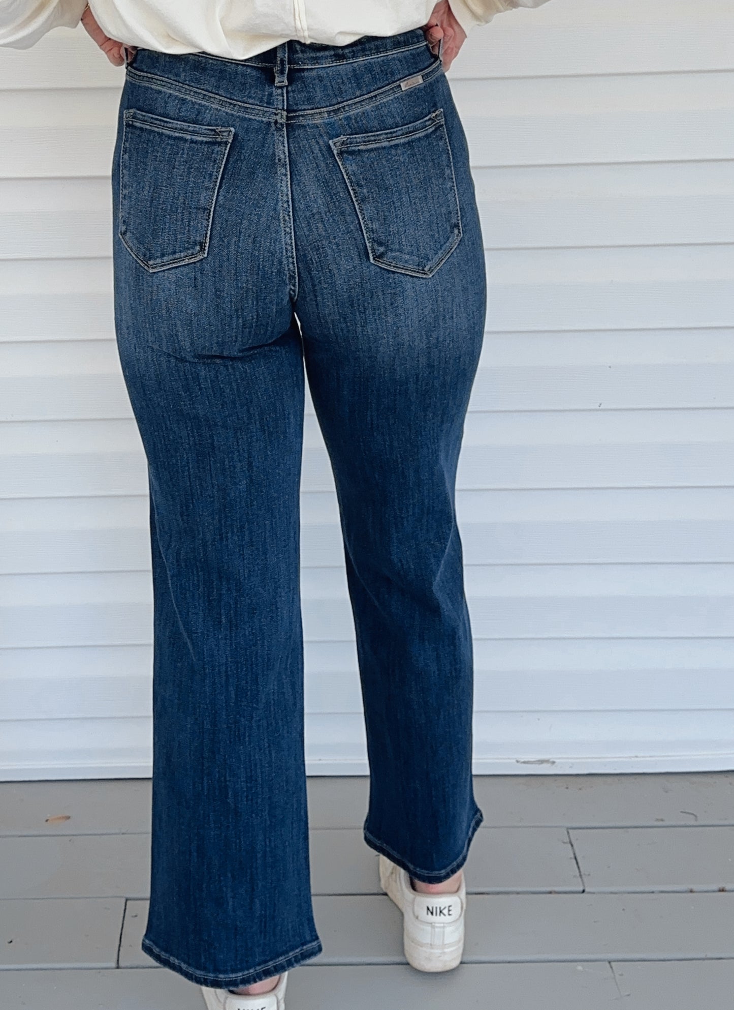 Kancan Wide Leg Dark Wash Jeans