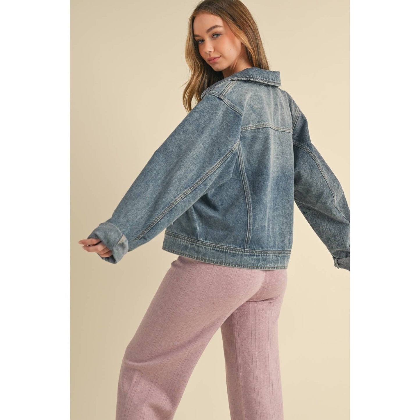Aster Relaxed Long Sleeved Denim Jacket