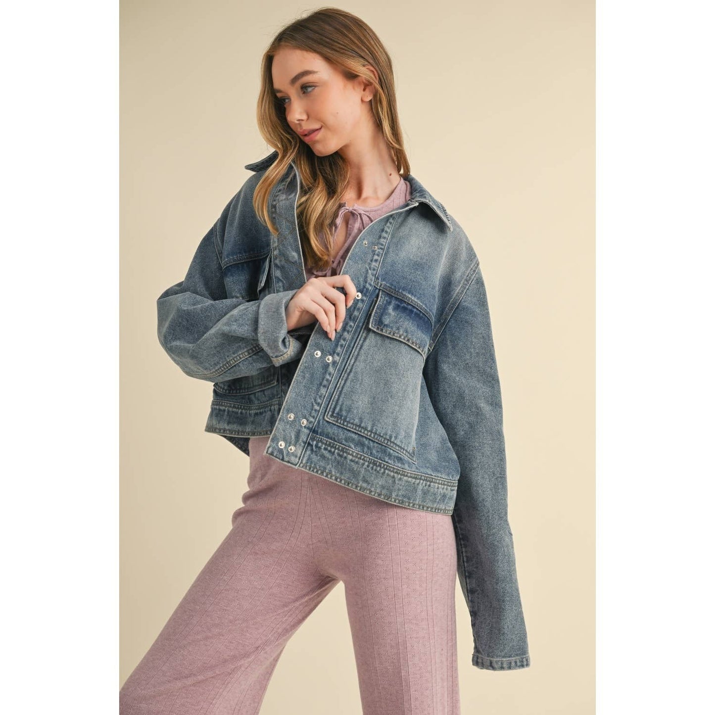 Aster Relaxed Long Sleeved Denim Jacket