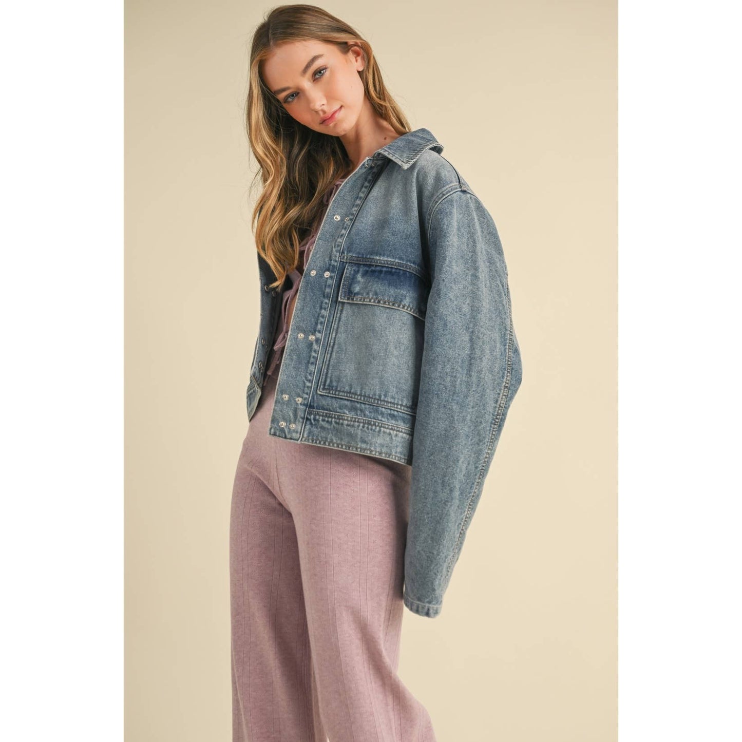 Aster Relaxed Long Sleeved Denim Jacket