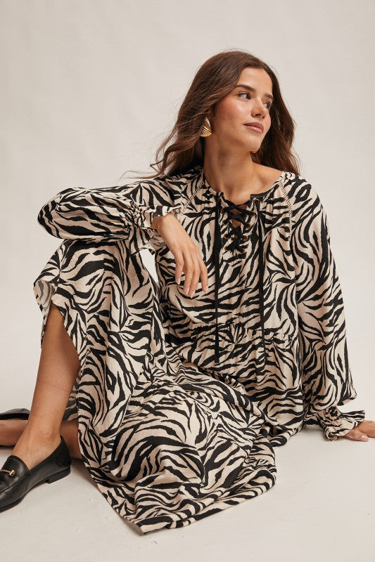 Ansley Zebra Print Maxi