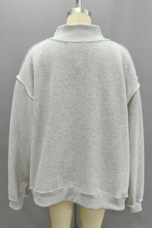 Mother Embroidered Mock Neck Sweatshirt