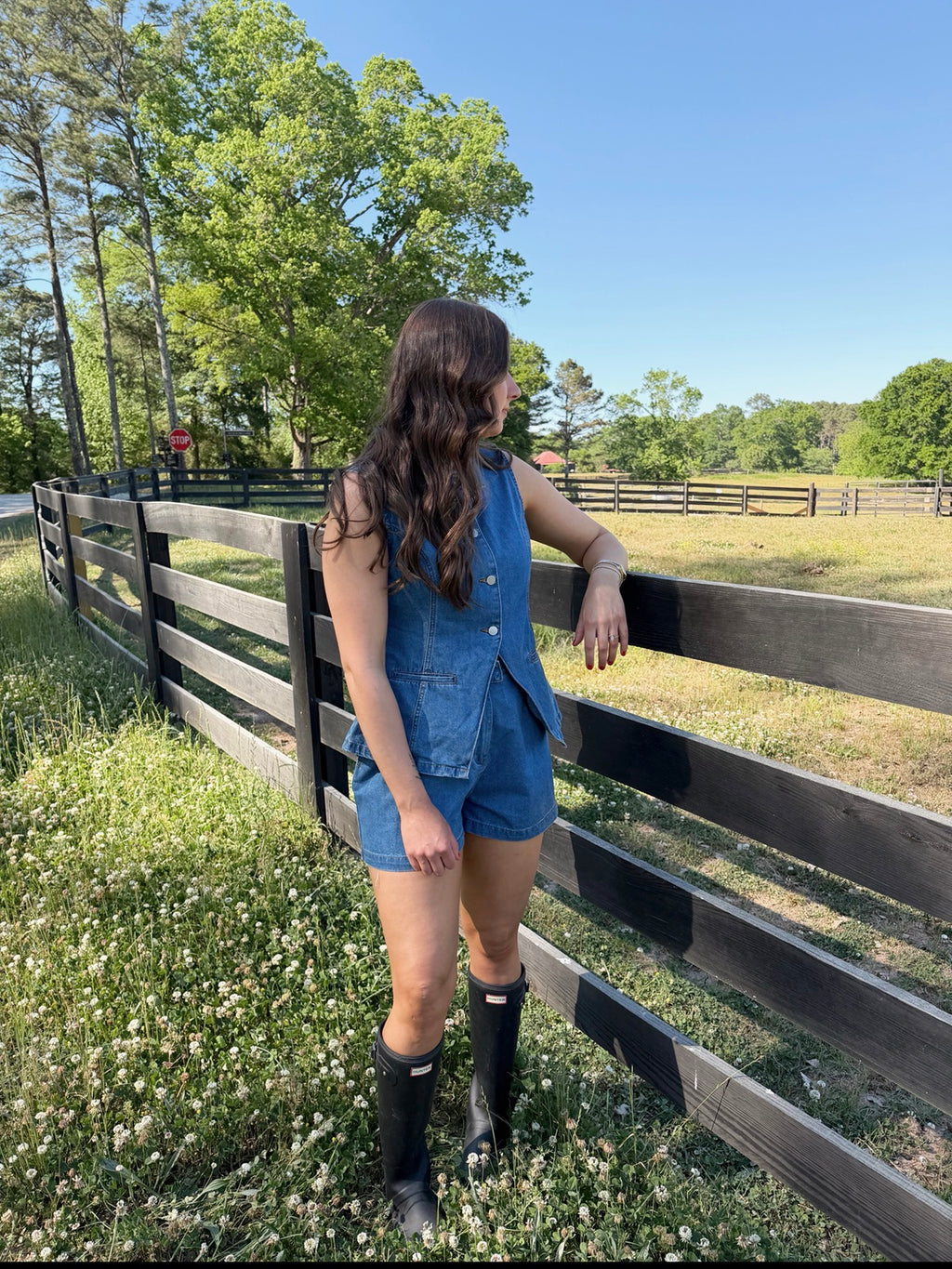 Matilda Denim Vest Set