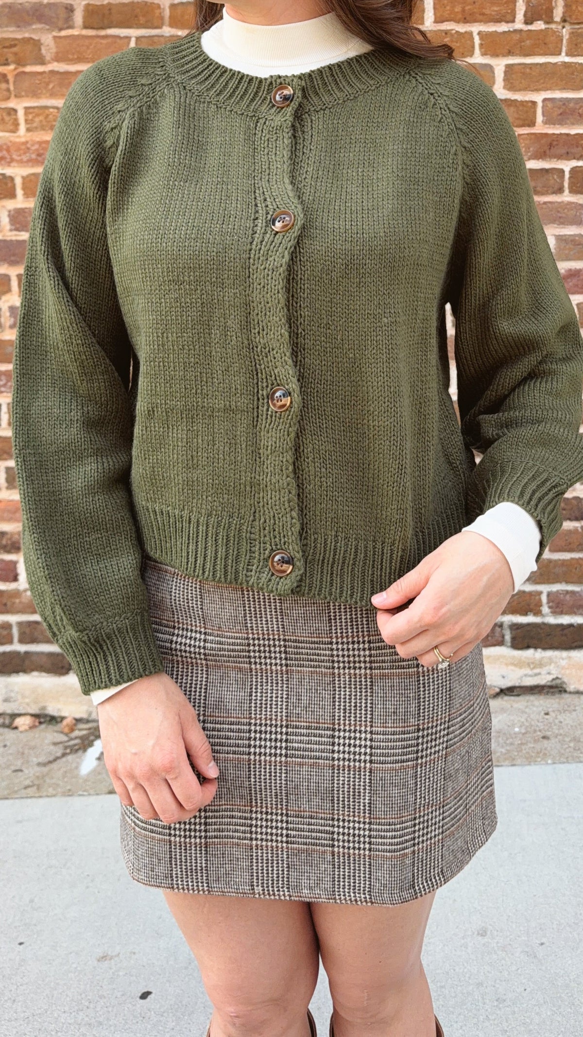 Olive Green Cardigan