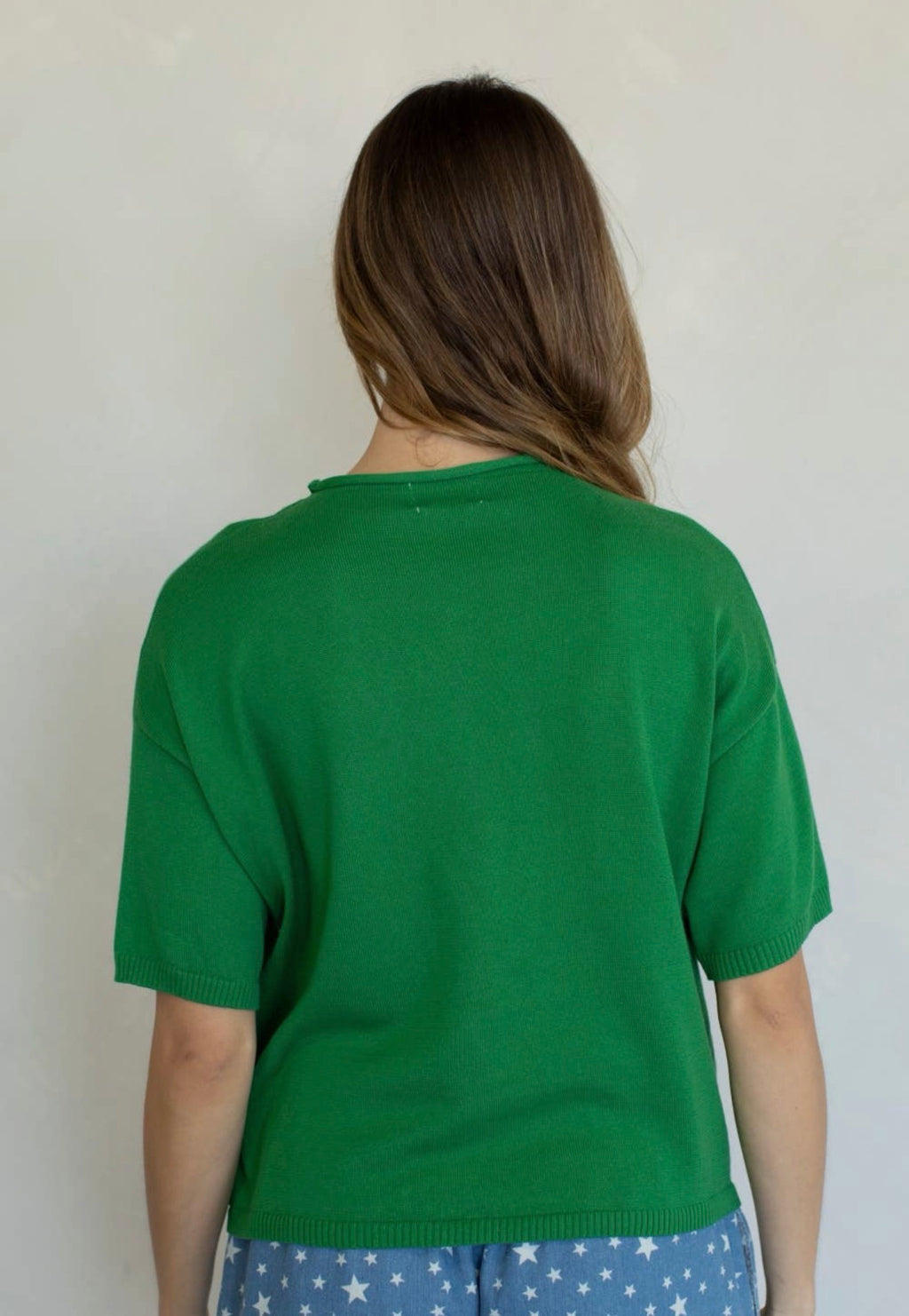 Gracie Green Cotton Button Cardigan