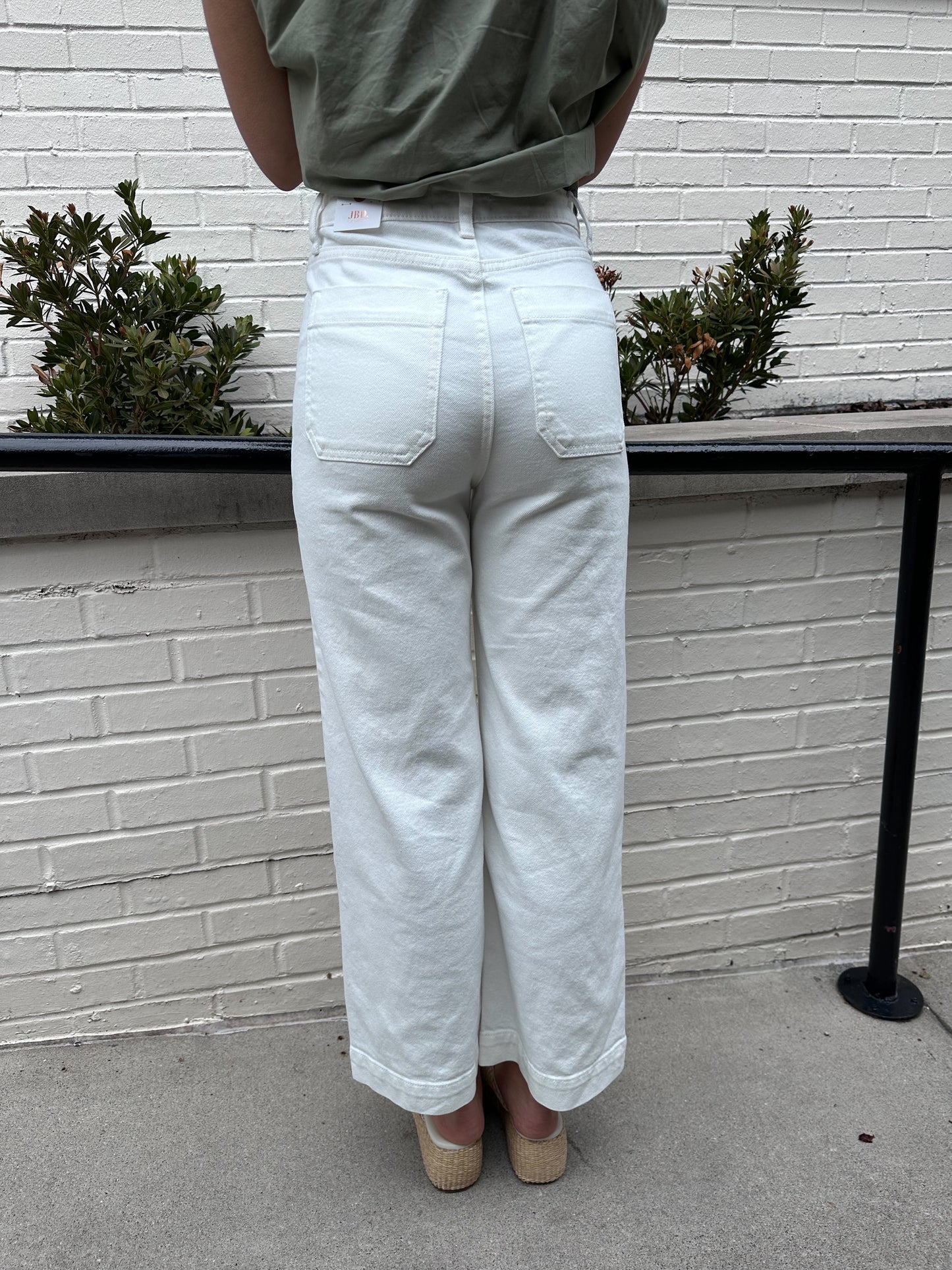 Willow White Denim Utility Pants