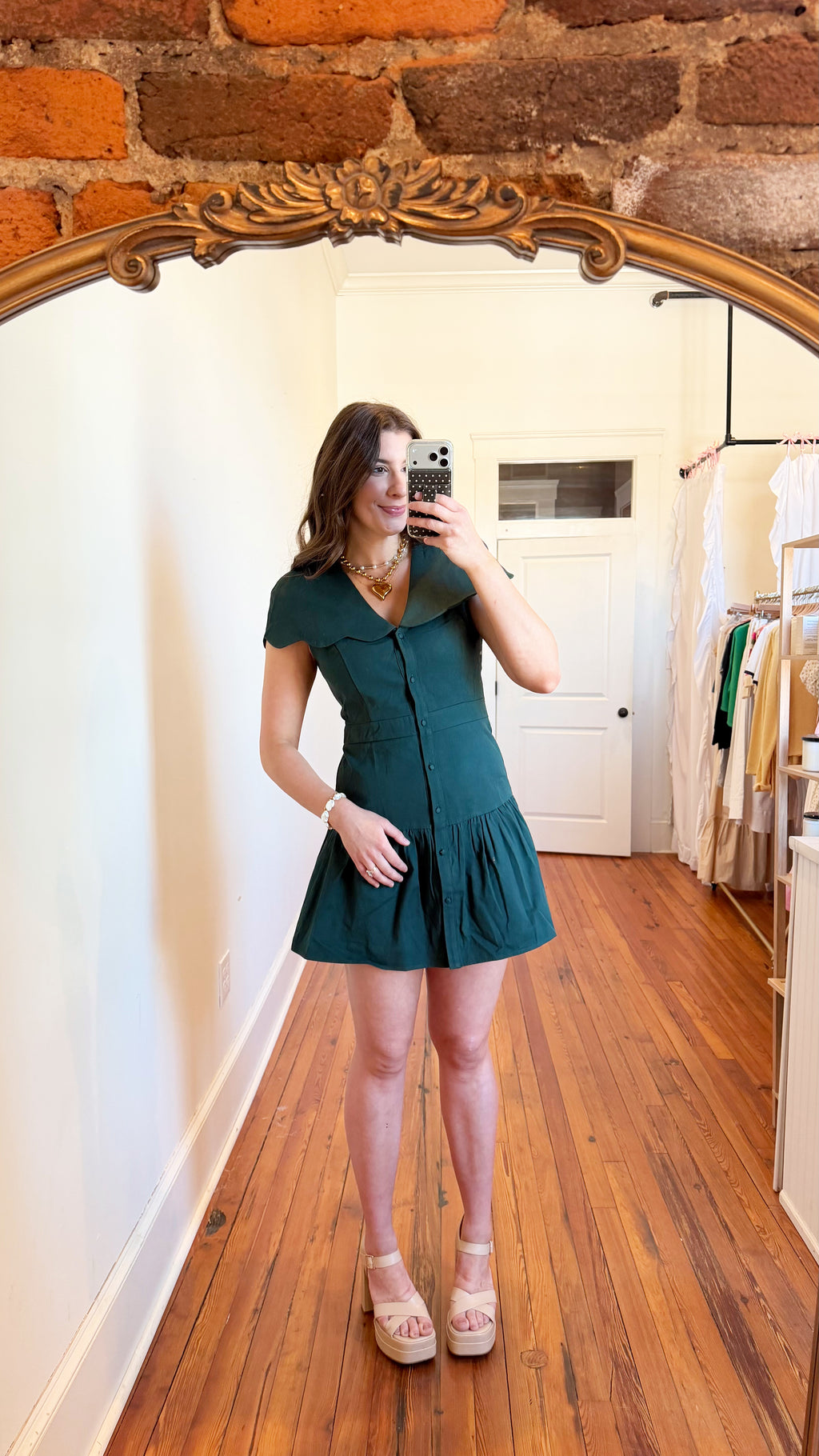 Gianna Oversized Scalloped Collar Dress