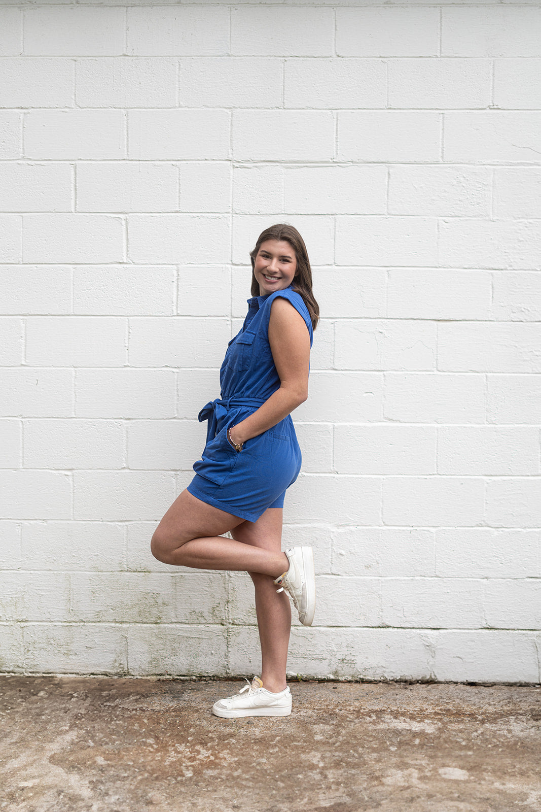 Carrie Cobalt Romper