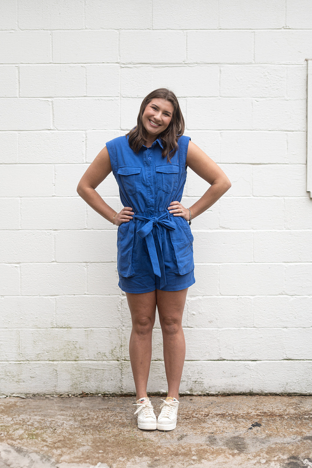 Carrie Cobalt Romper