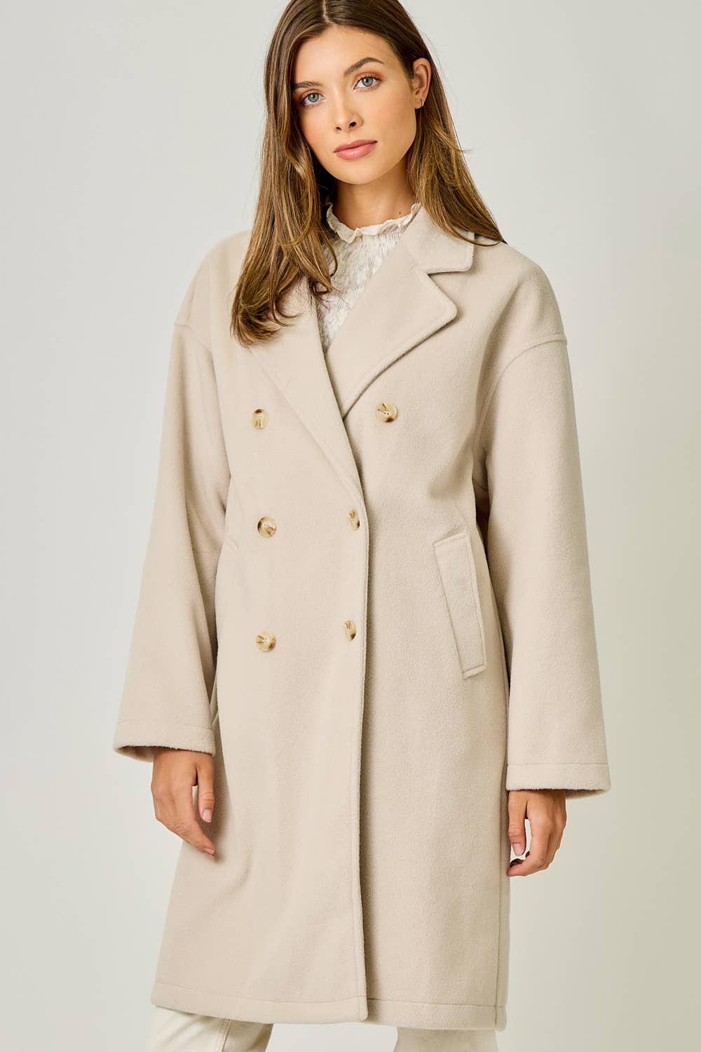 Dianne Double Breasted Dolman Sleeve Coat