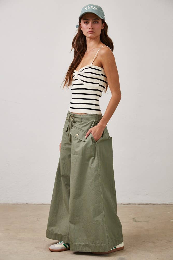 Dani Striped Removable Strap Tube Tank Top