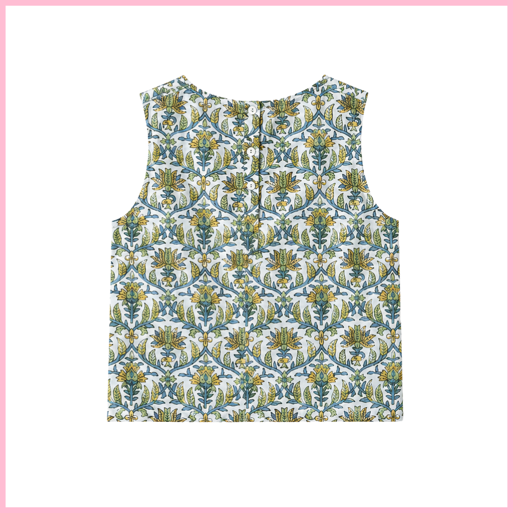 Lucy Tank Top – Floral Block Print