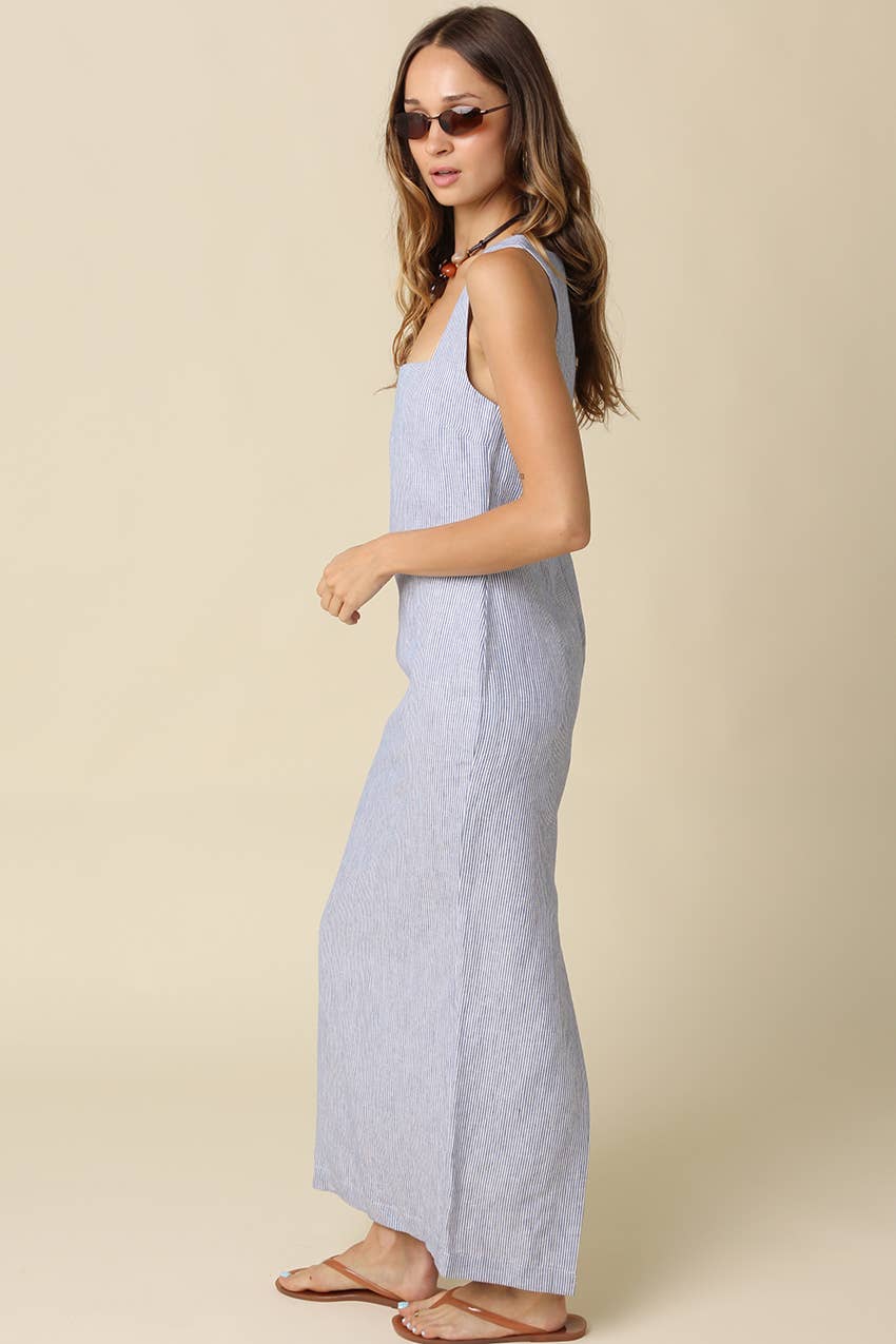 Mia Stripe Square Neck Maxi Dress