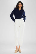 Paige Ultra High Rise White Mom Jeans