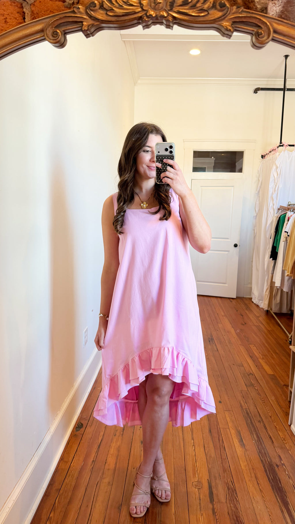 Reagan Ruffle High Low Dress