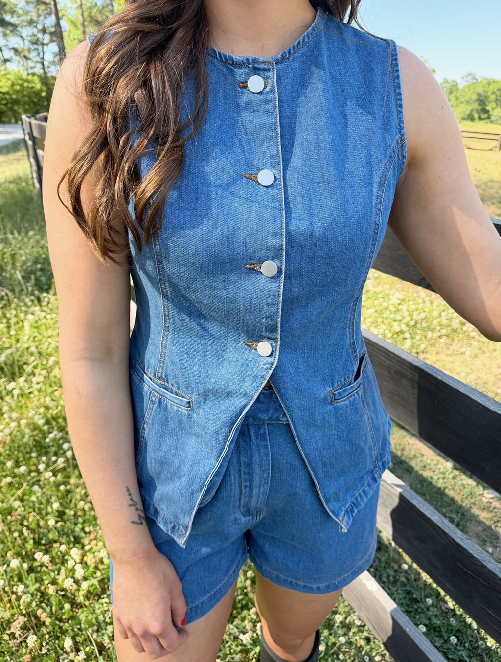 Matilda Denim Vest Set
