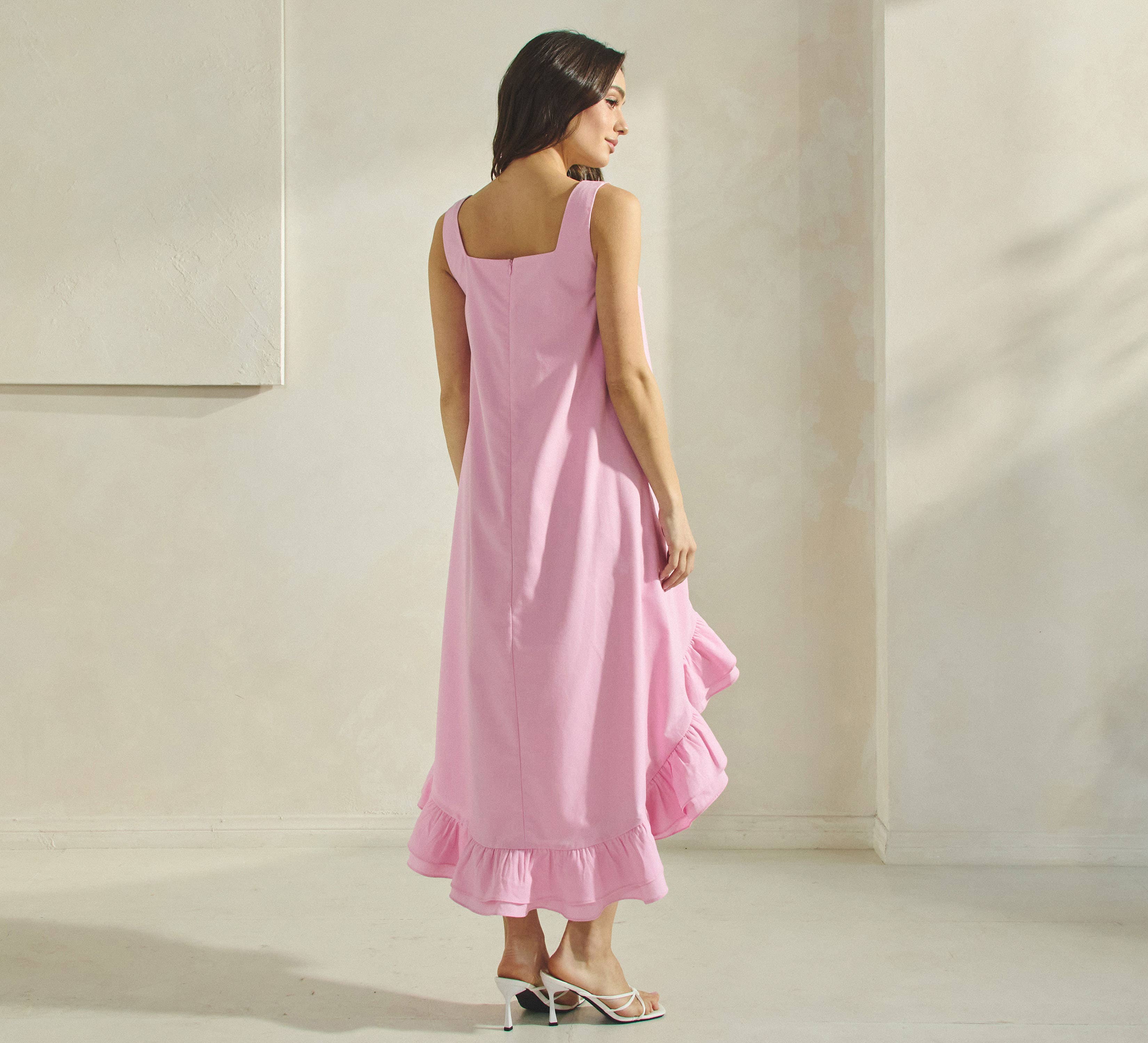 Reagan Ruffle High Low Dress