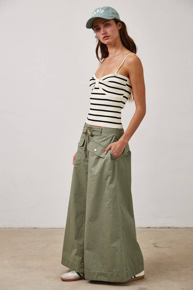 Dani Striped Removable Strap Tube Tank Top