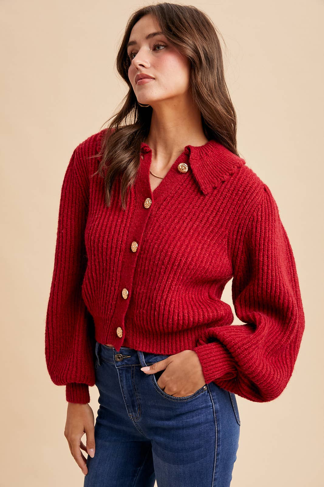 Cherry Collared Cardigan