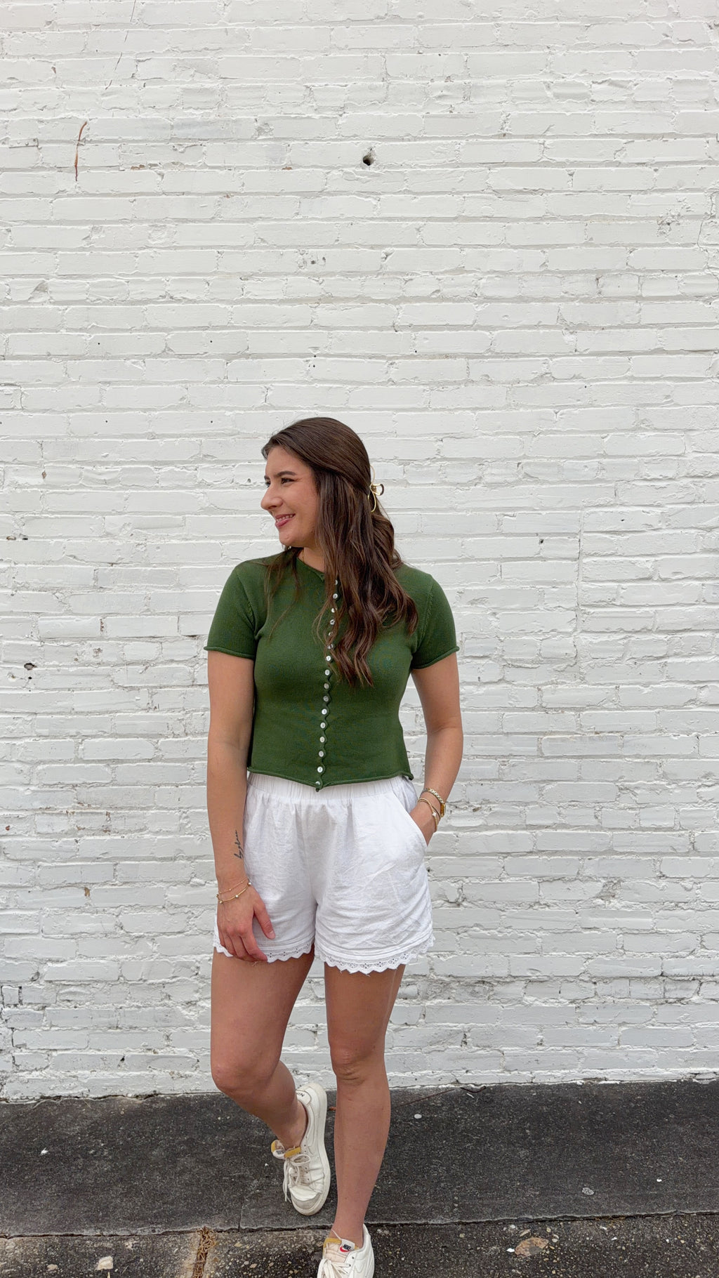 Spencer Short Sleeve Knit Button Down
