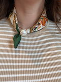 Pearl Clasp Neck Scarf
