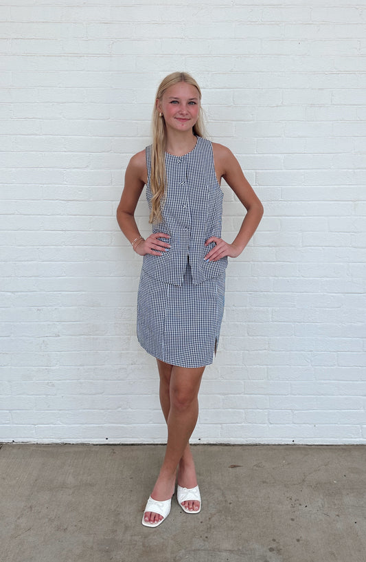 Georgia Gingham Skirt SET