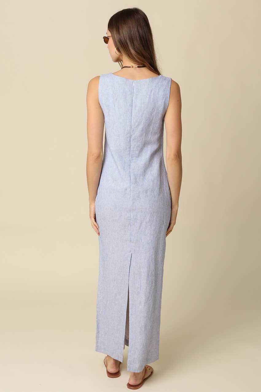 Mia Stripe Square Neck Maxi Dress