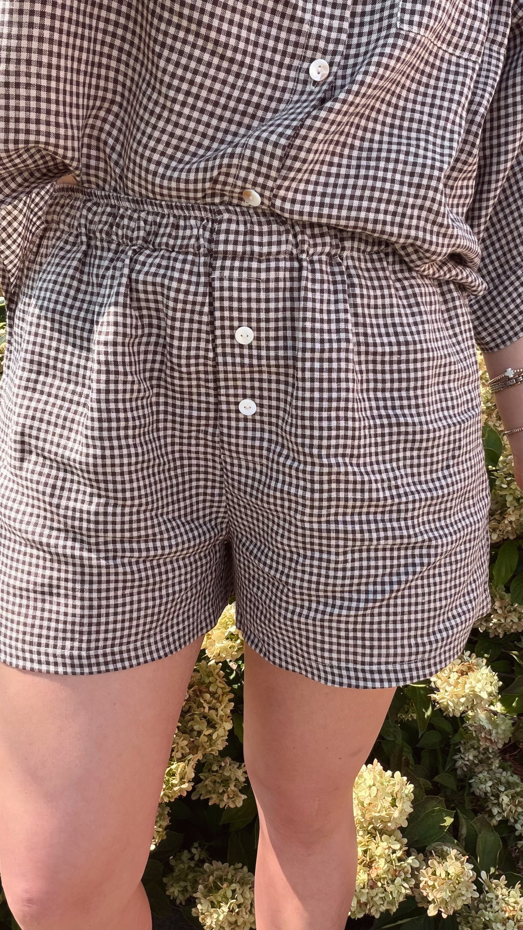 Gabi Gingham Linen Set