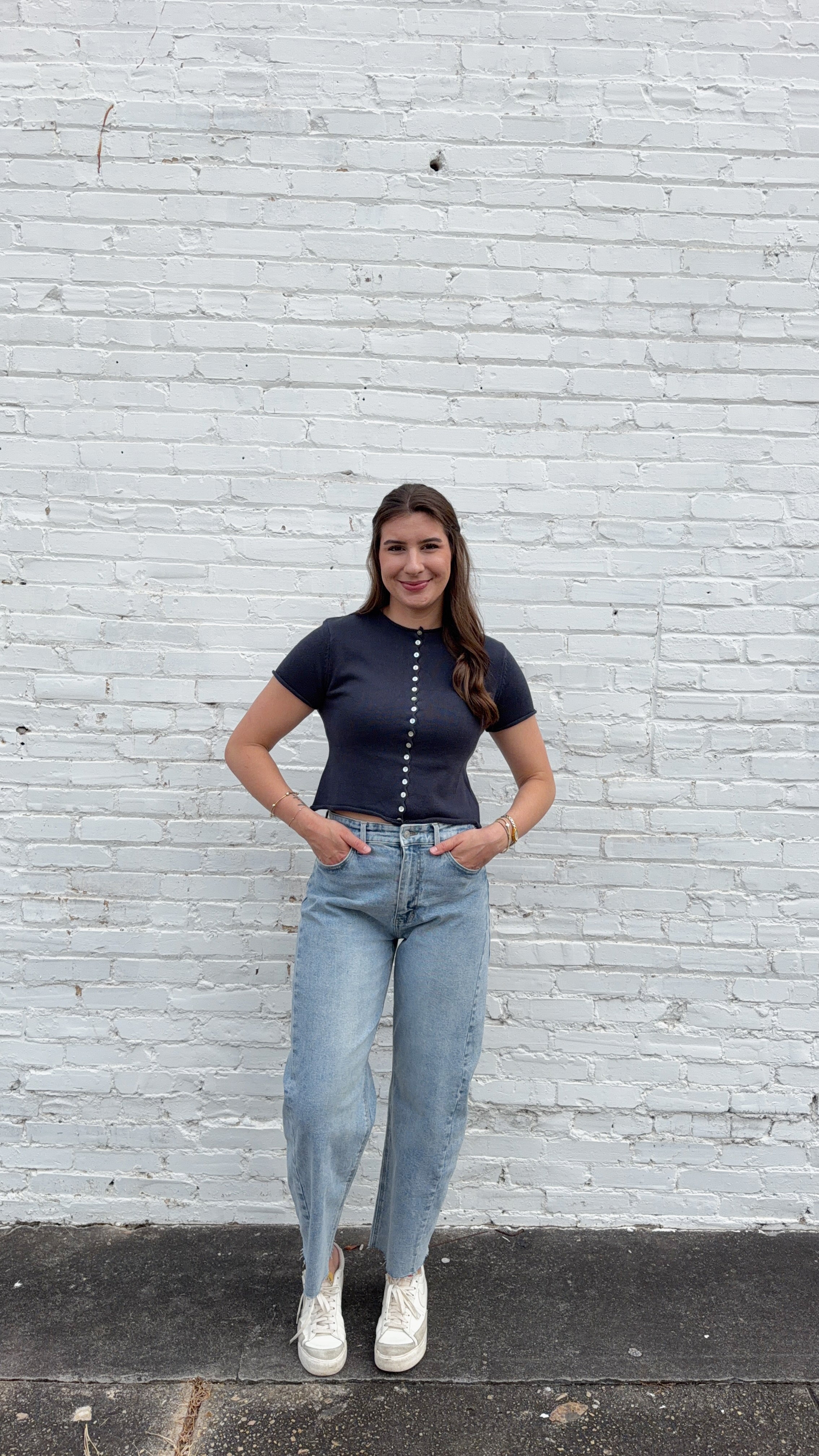 Spencer Short Sleeve Knit Button Down