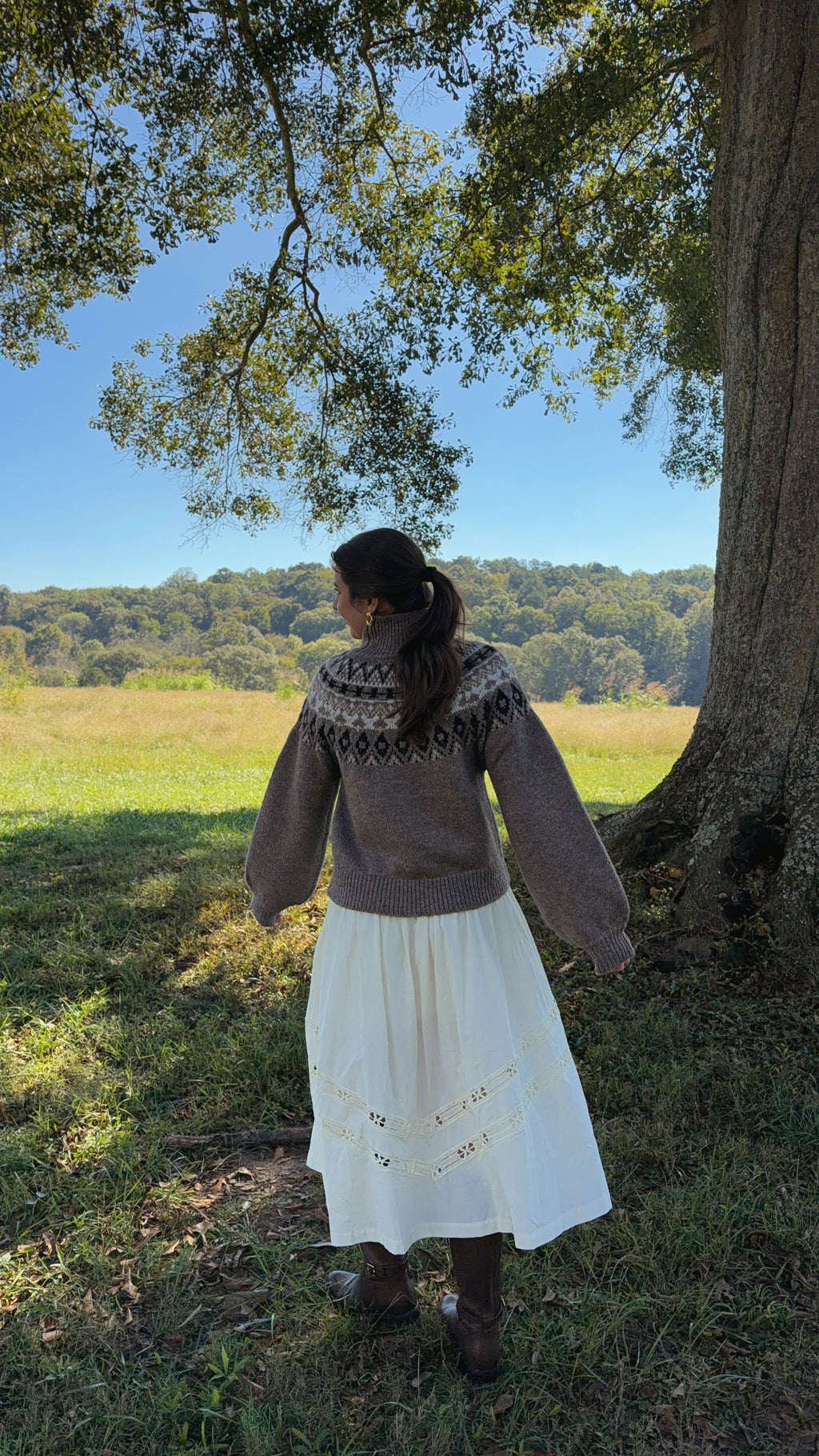Kristen Fair Isle Mock Neck Sweater