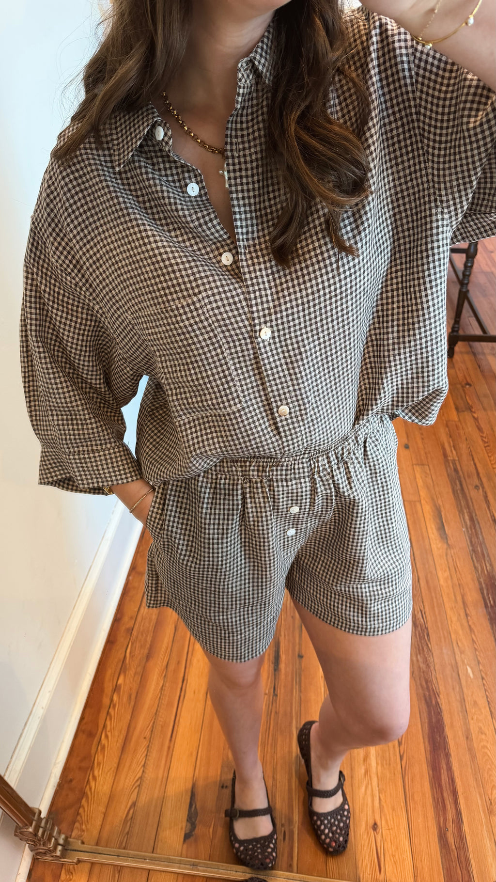 Gabi Gingham Linen Set