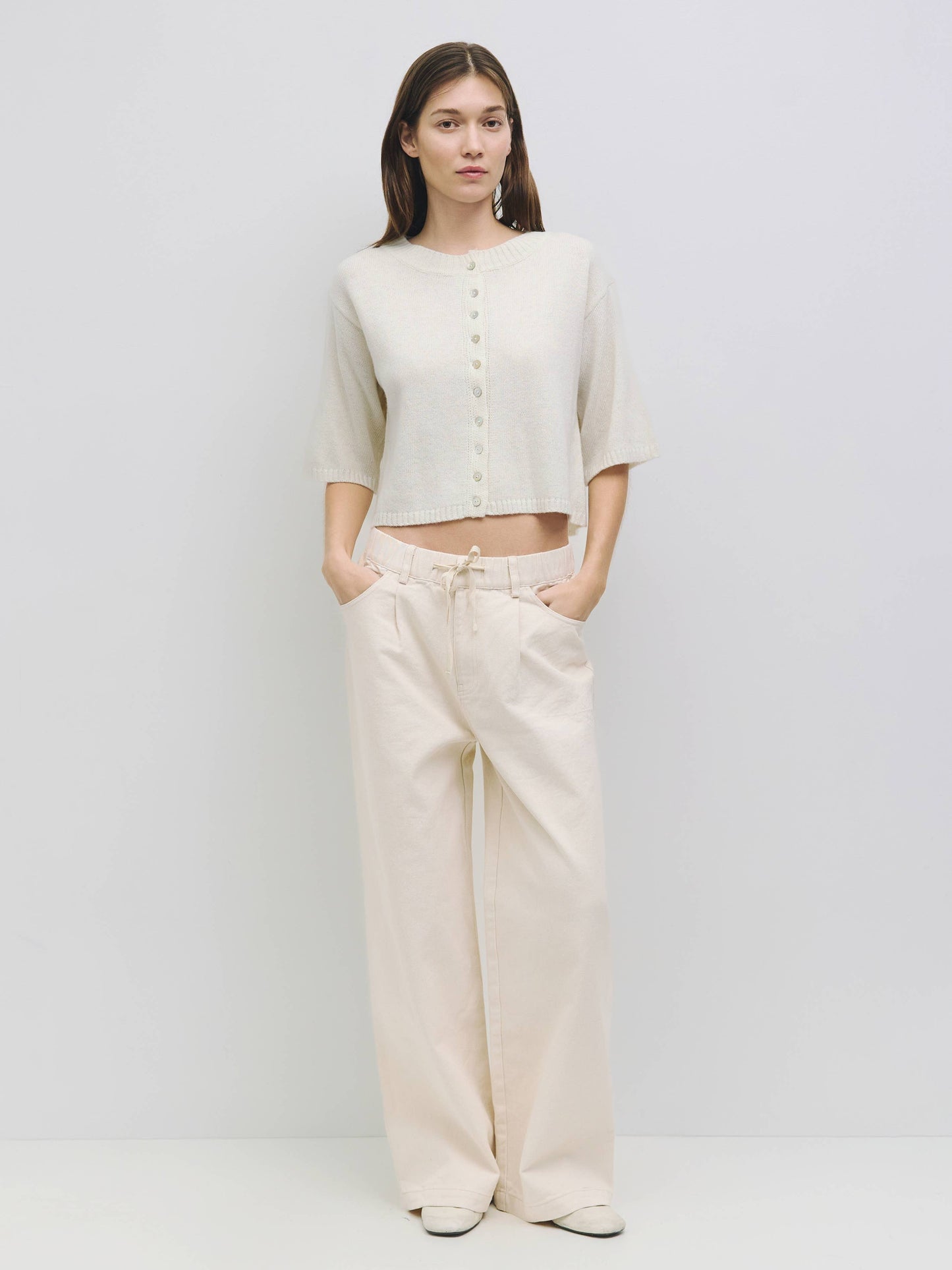 The Stacey Cardigan | Brushed Half Sleeve Cardigan